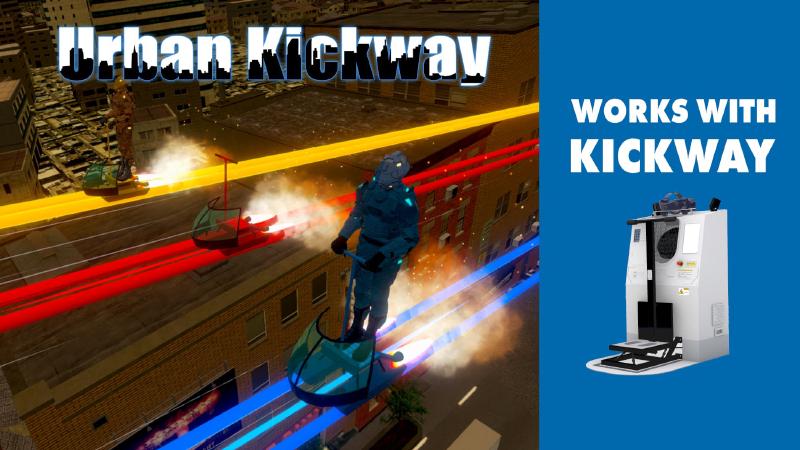 新感覚の立ち乗りVRジェットコースター「アーバンキックウェイ（Urban Kickway）」